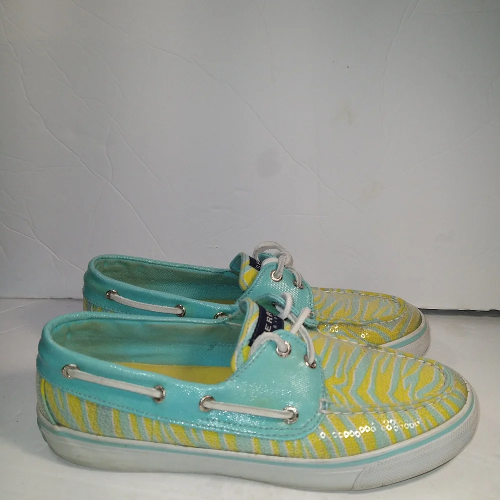 Sperry Top Sider Sequin Moc Toe Boat Loafer Shoes Women's sz 7.5M.